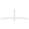 Ekena Millwork Bellingham Architectural Grade PVC Gable Bracket, 96"W x 36"H x 2"D x 4"F, 9/12 Pitch GBP096X36X0204BEL00 - alternate 3